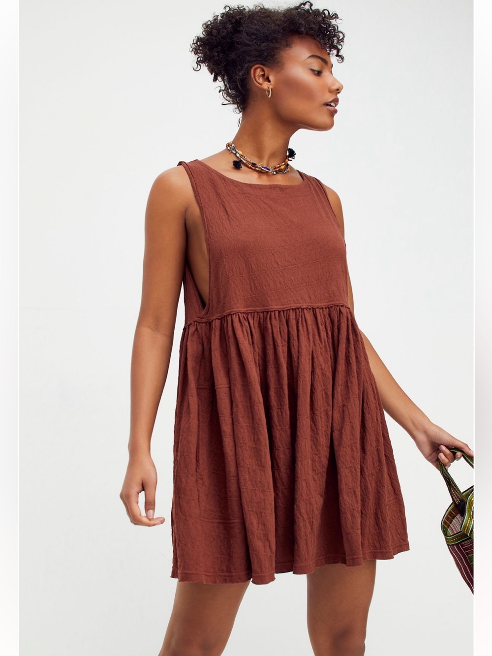 Free People Get Obsessed Sleeveless Babydoll Dress
